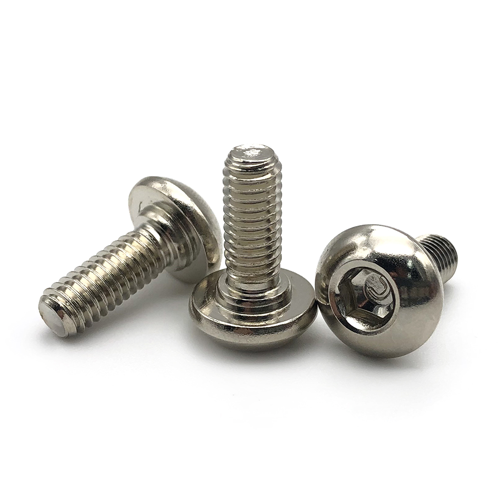 304不銹鋼盤(pán)頭螺釘圓頭蘑菇頭半圓頭內(nèi)六角螺絲